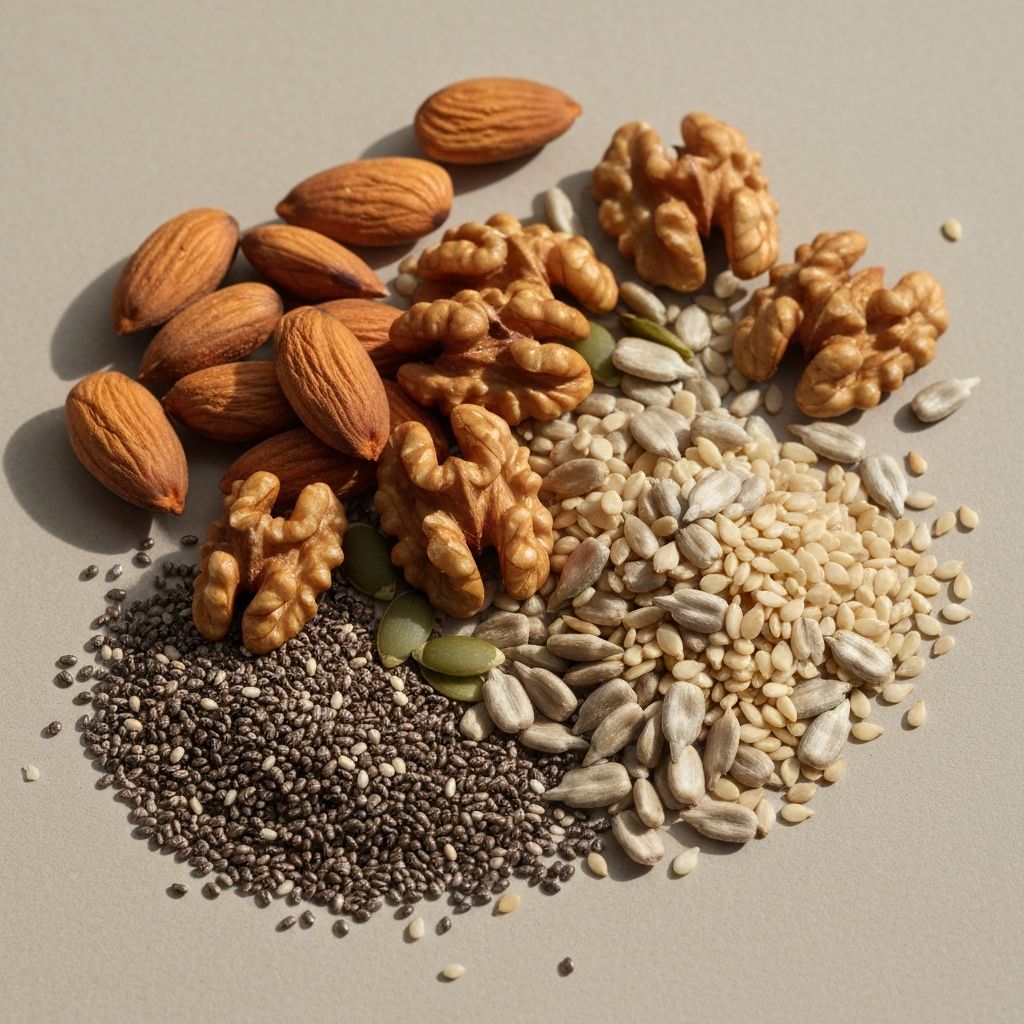 Szelén és E-vitamin természetes forrásai - magvak és diók